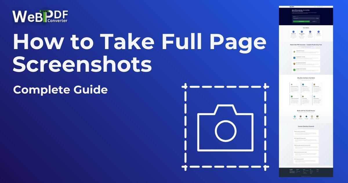 How to Take a Full Page Screenshot of Any Website (PNG & PDF)