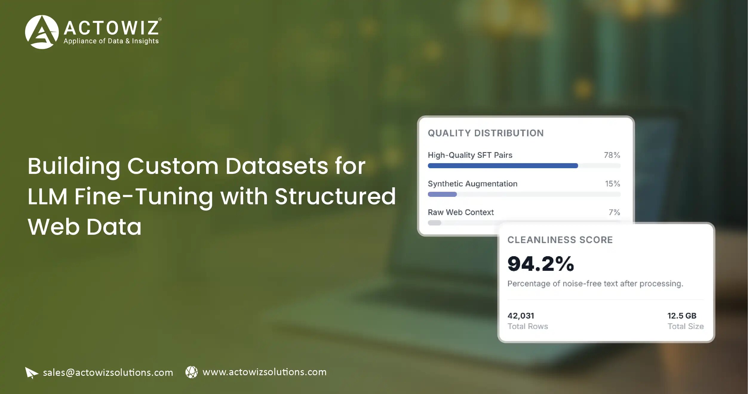 Building Custom Datasets for LLM Fine-Tuning with Web Data | Actowiz