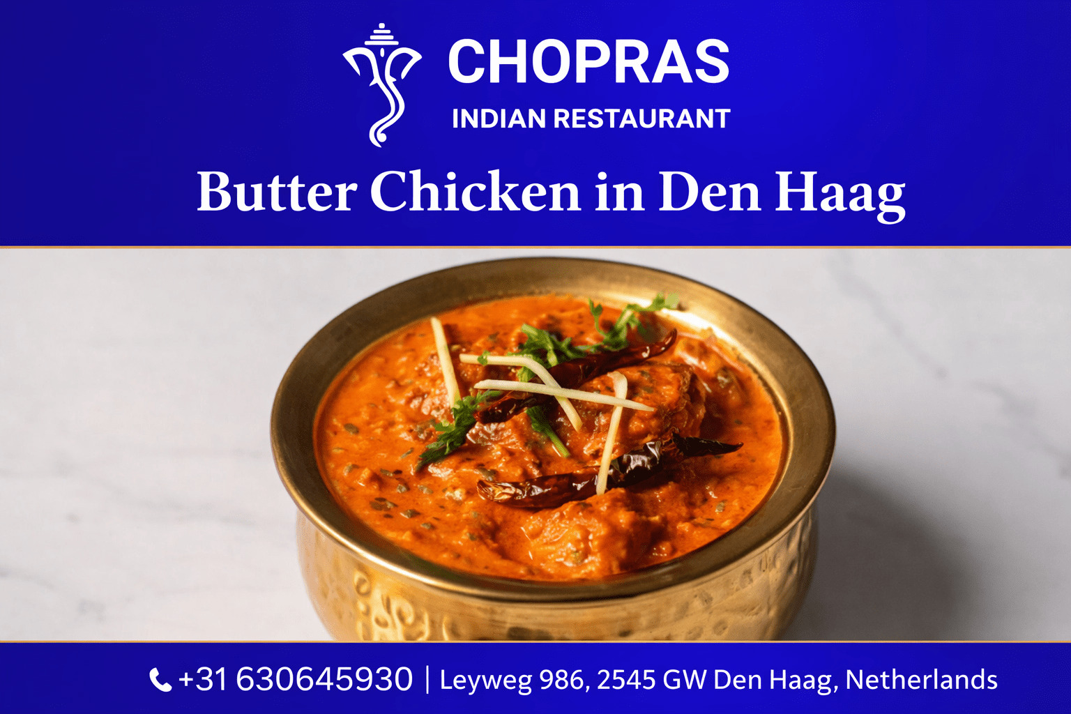 Chopras Indian Restaurant - Enjoy Authentic Butter Chicken in Den Haag