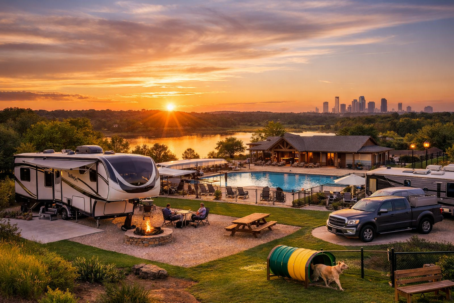 RV Park in Texas with Great Amenities and Views