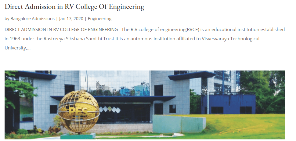 Direct Admission in Top Colleges in Bangalore