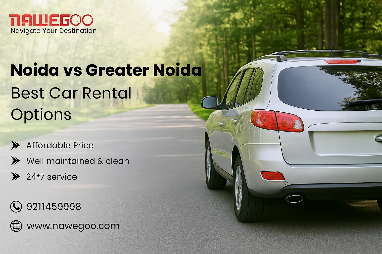 Noida vs Greater Noida: Where to Find Reliable & Affordable Self Drive Cars