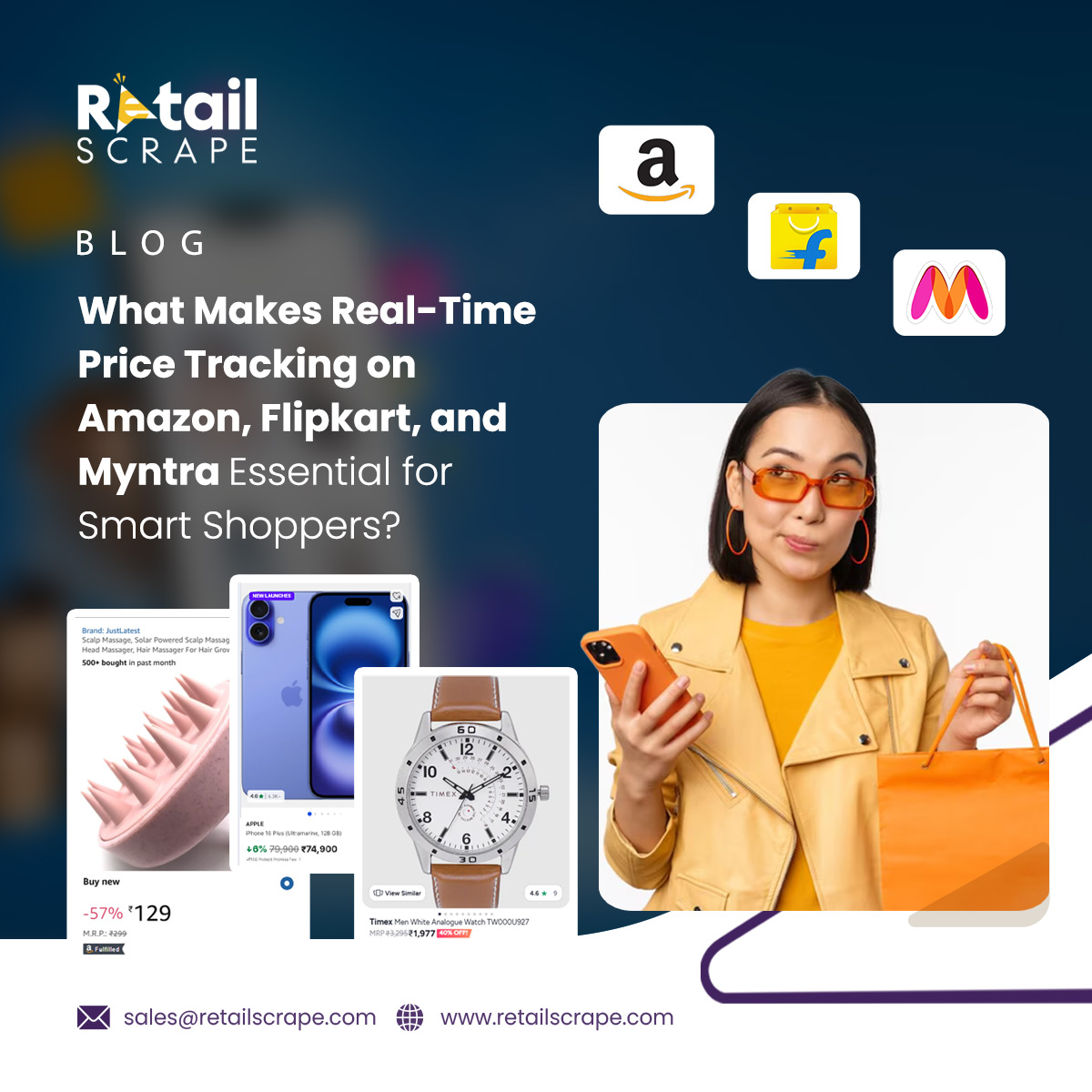 Real-Time Price Tracking on Amazon, Flipkart, and Myntra