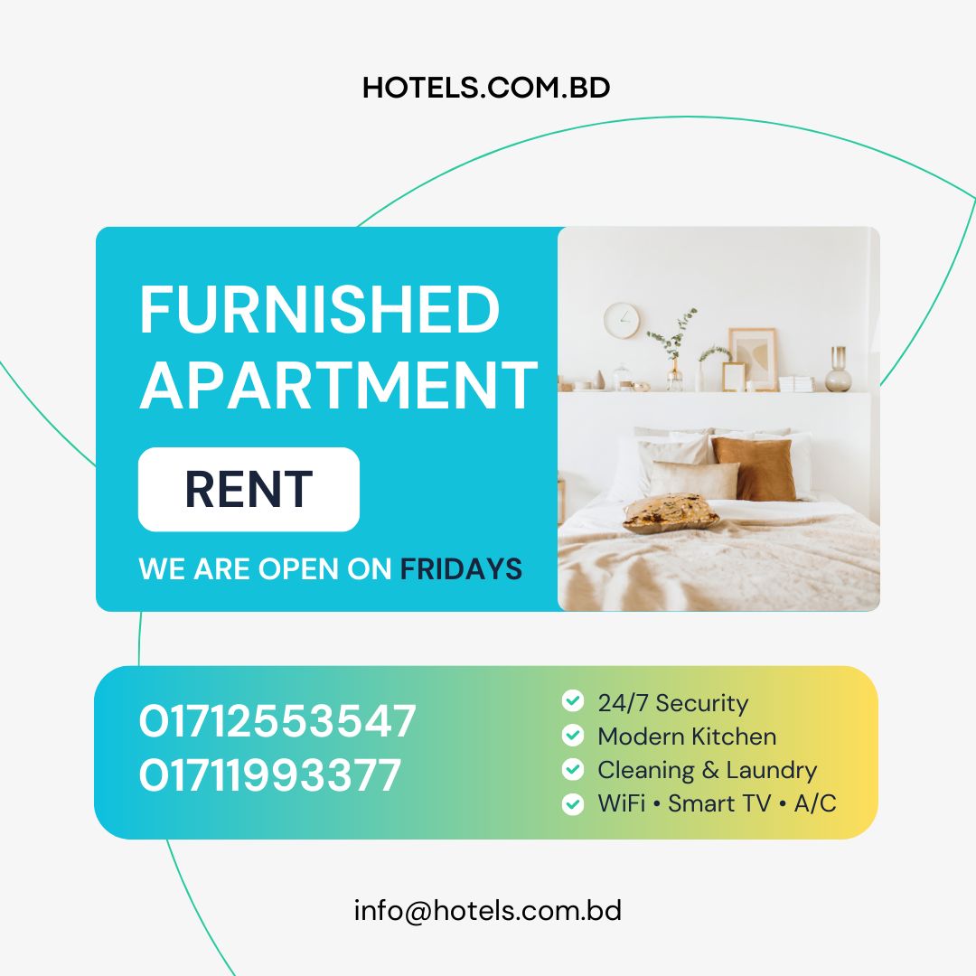 Furnished Serviced One Apartment for Rent in Bashundhara R/A, Dhaka
