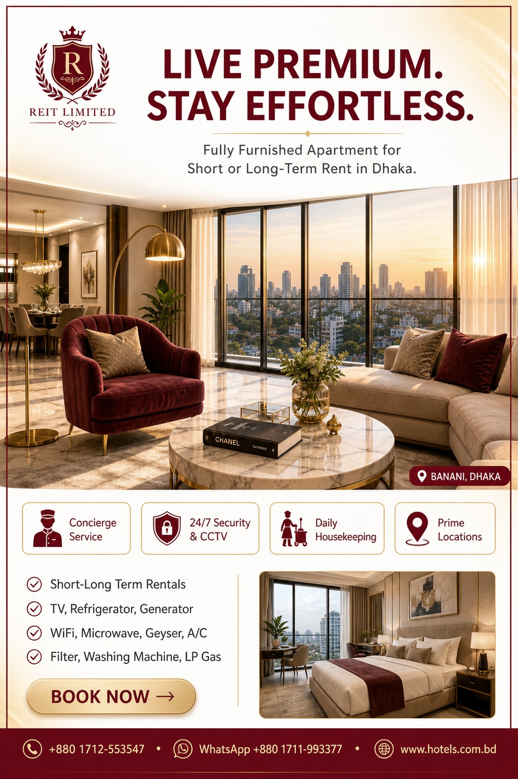 Stylish Furnished Apartment for Families & Professionals in Bashundhara