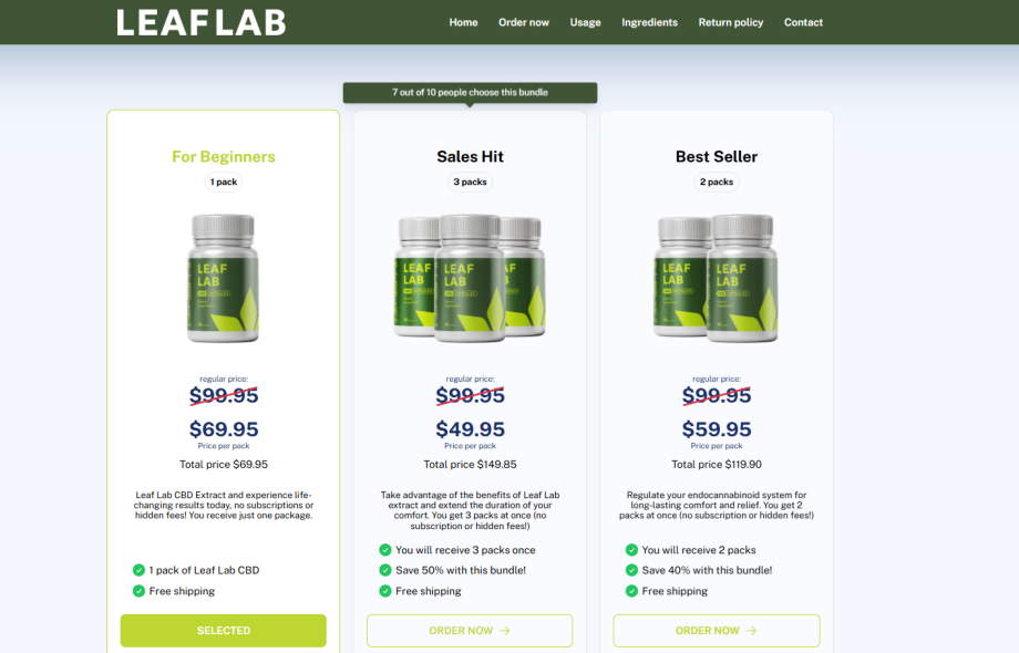 Leaf Lab CBD Capsules United Kingdomfor Better Balance of Body and Mind