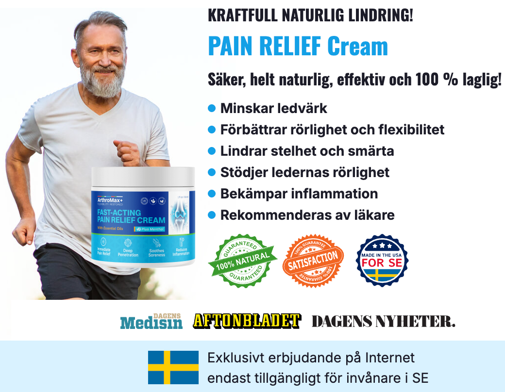 ArthroMax+ Kräm Sverige: Stoppa kronisk smarta! Fa verklig lindring nu!