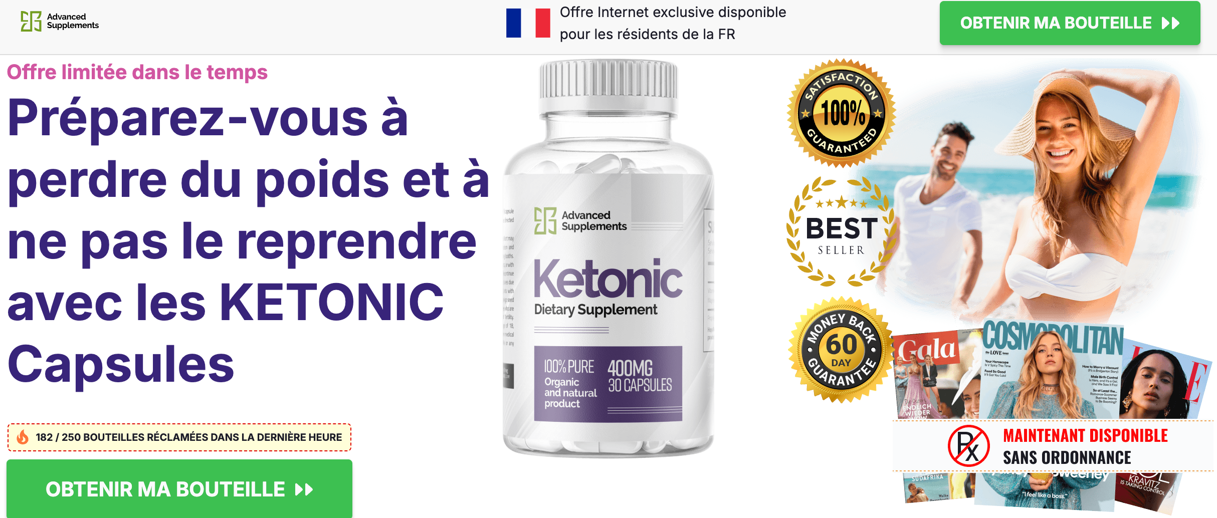 KETONIC Keto Capsules™ FR BE LU CH: Favorise la cetose sans regime extreme