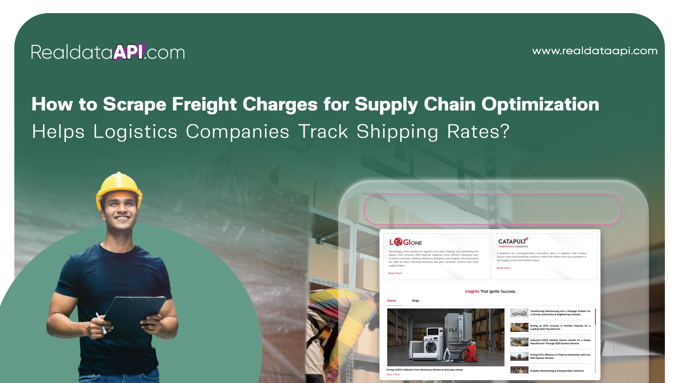 Scrape freight charges for supply chain optimization USA