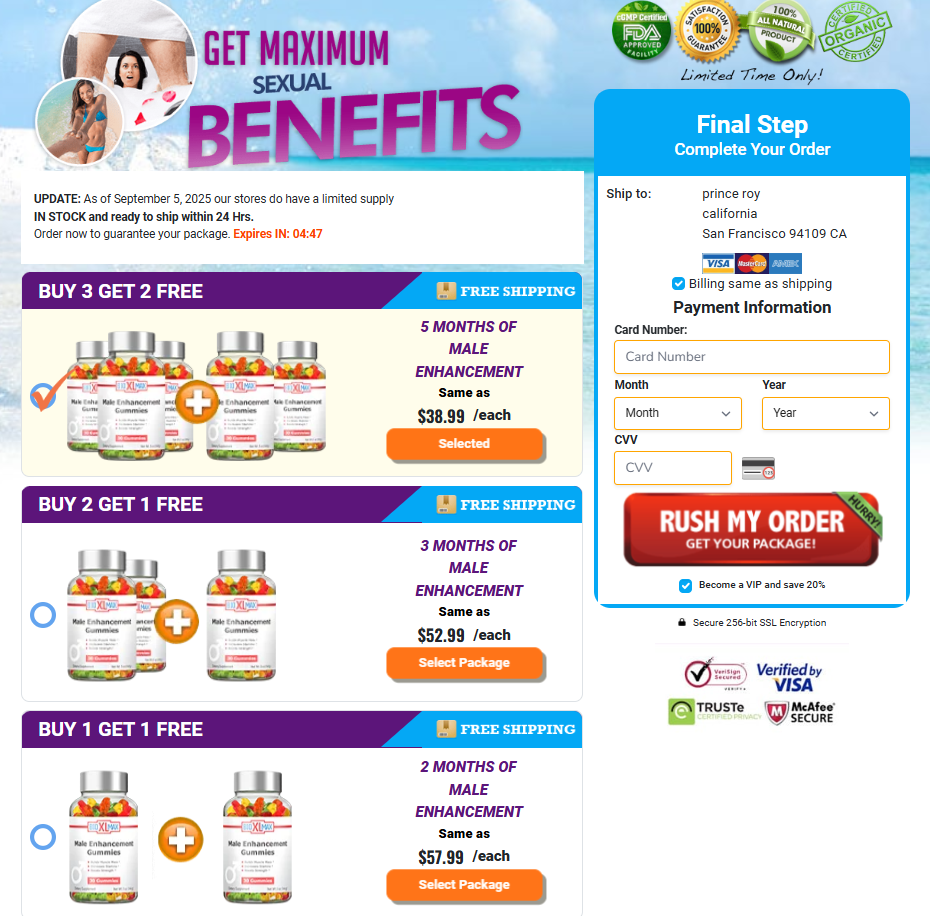 Bio XL MAX Gummies Canada: Boost Energy, Testosterone & Performance Naturally