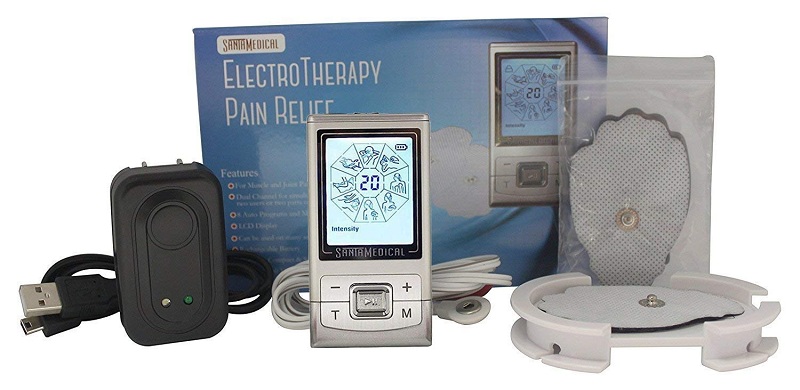 Santamedical Tens Unit Electronic Pulse Massager with Rechargeable Battery