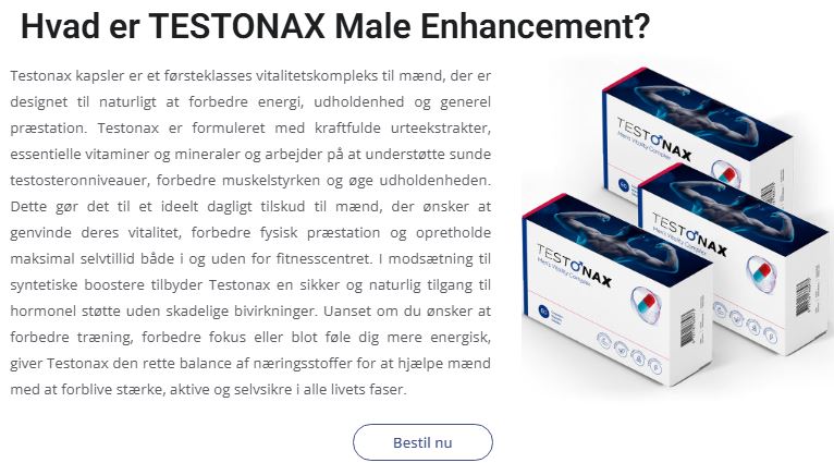 Testonax™ Male Enhancement: Det gavnlige for at forbedre libido og sexlyst!