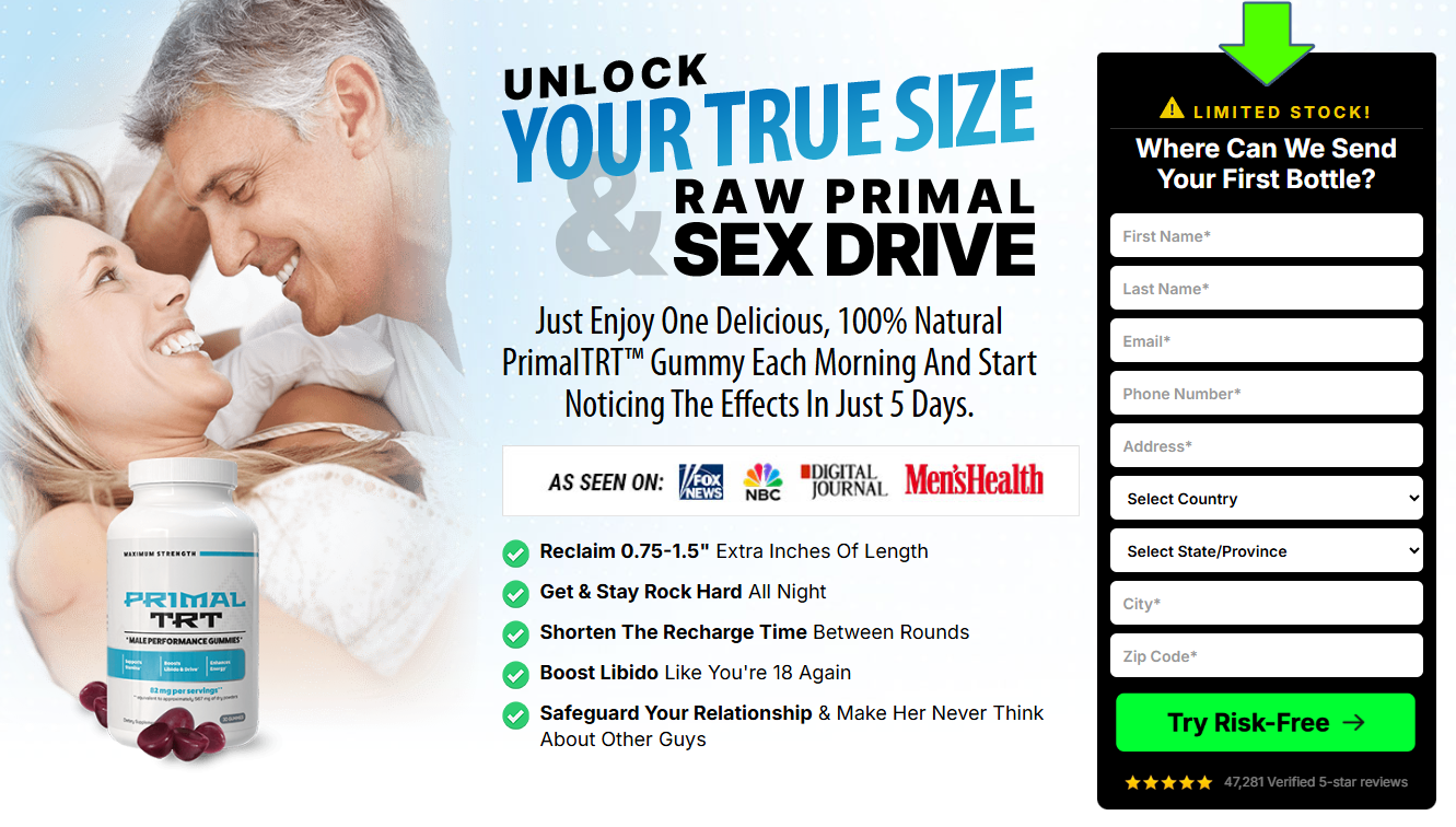 PrimalTRT Male Enhancement Gummies– Maximum Strength Male Supplement?