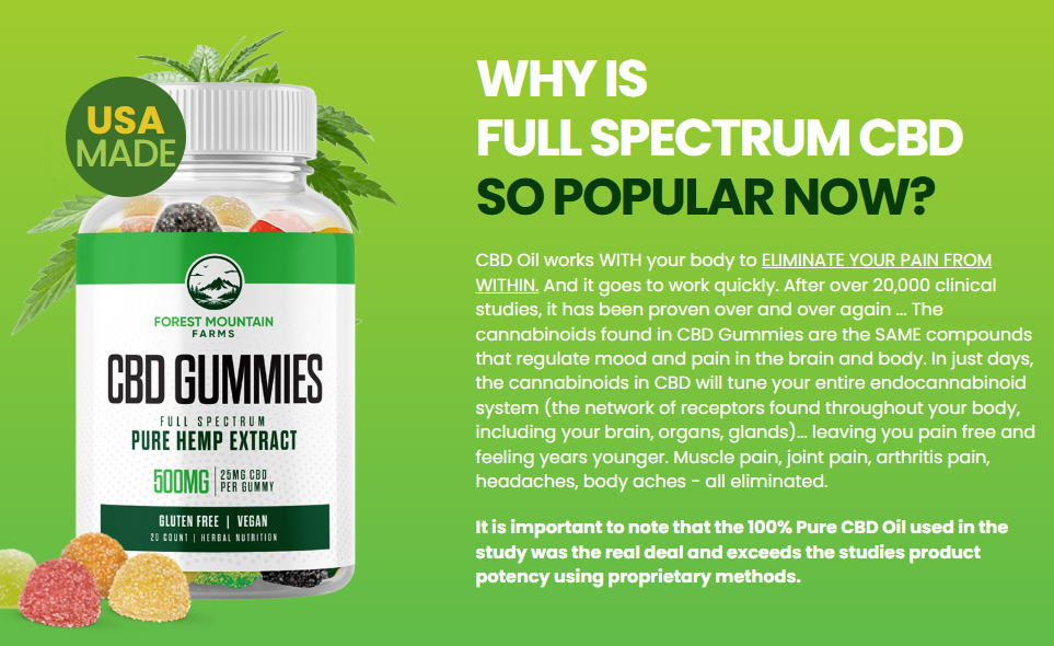 Forest Mountain Farms CBD Gummies Pain Relief Supplements?