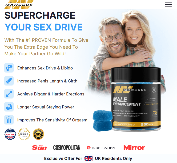 MANCODE Gummies UK Reviews: 100% Natural Pills To Improve Sexually Life!