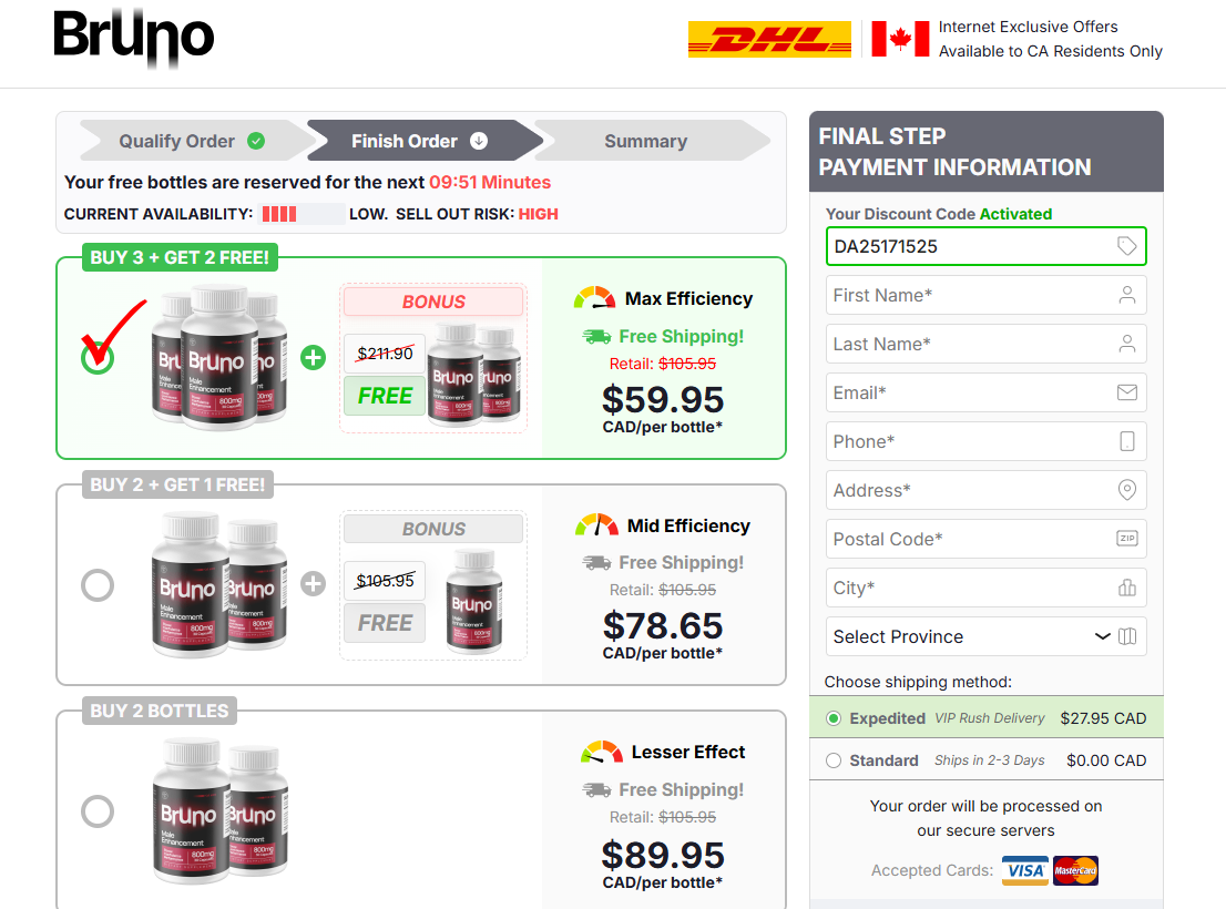 Bruno ME Male Enhancement Canada – Everything You Need to Know