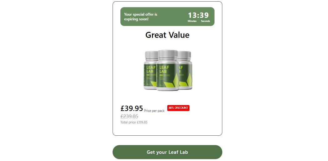 Hilary Jones Leaf Lab CBD Capsules UK Review –Price And Details & Legitimate Reviews Gives You More Energy 