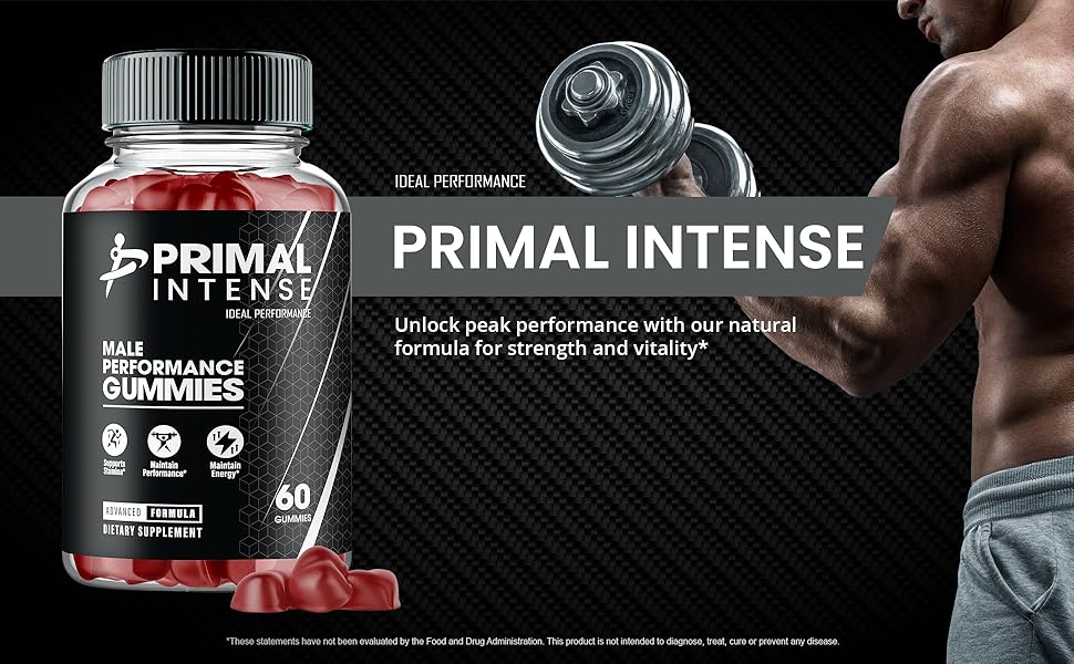 Primal Intense Male Enhancement Gummies Solid Erections Faster Arousal All Night Stamina