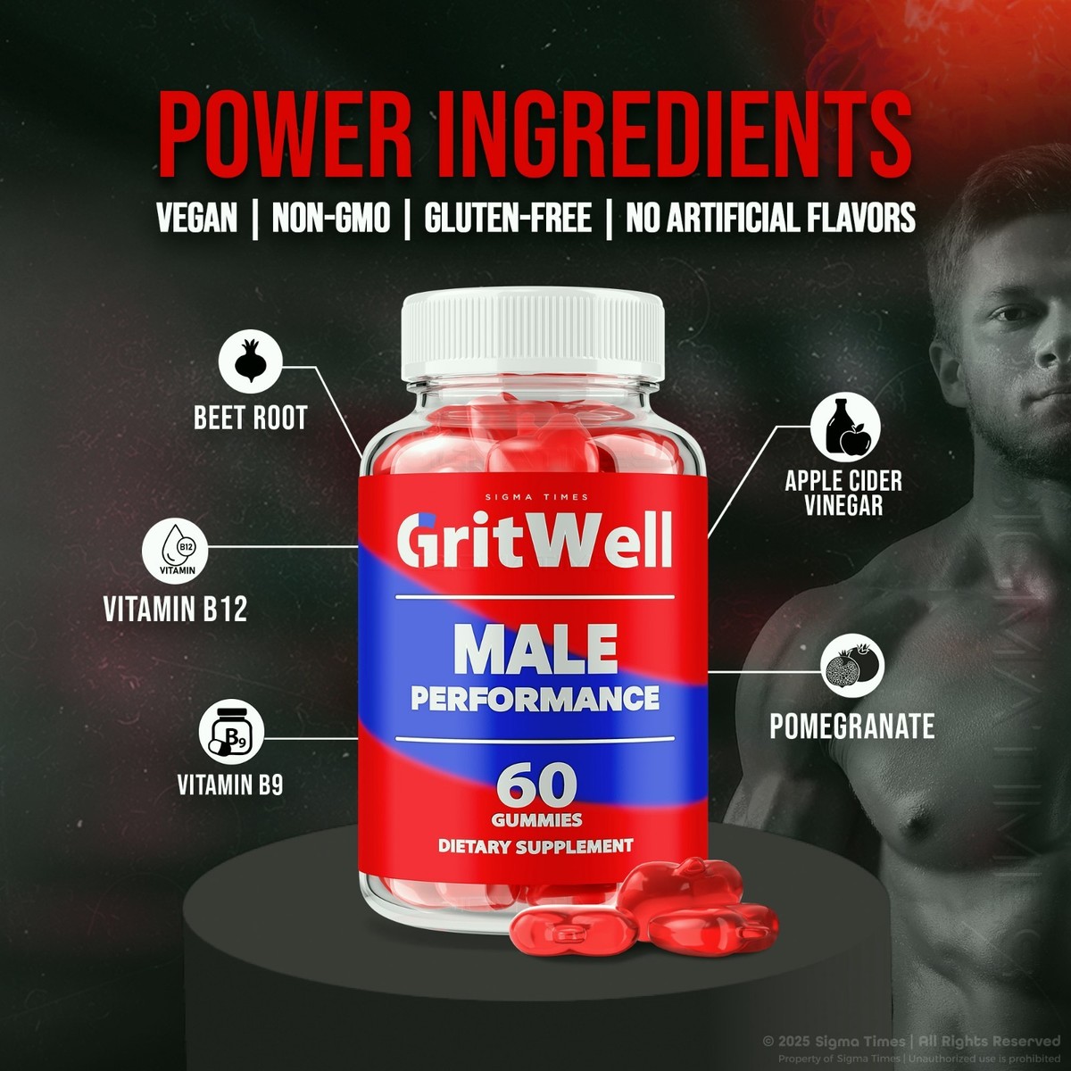 GritWell Male Performance Australia Natural Formula To Boost Testosterone, Stamina, and Bedroom Confidence