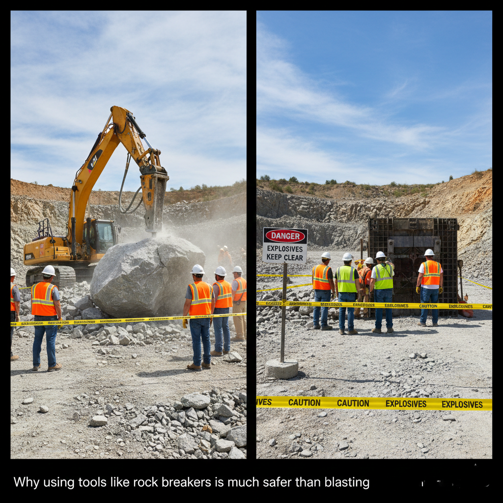 Why using tools like rock breakers is much safer than blasting