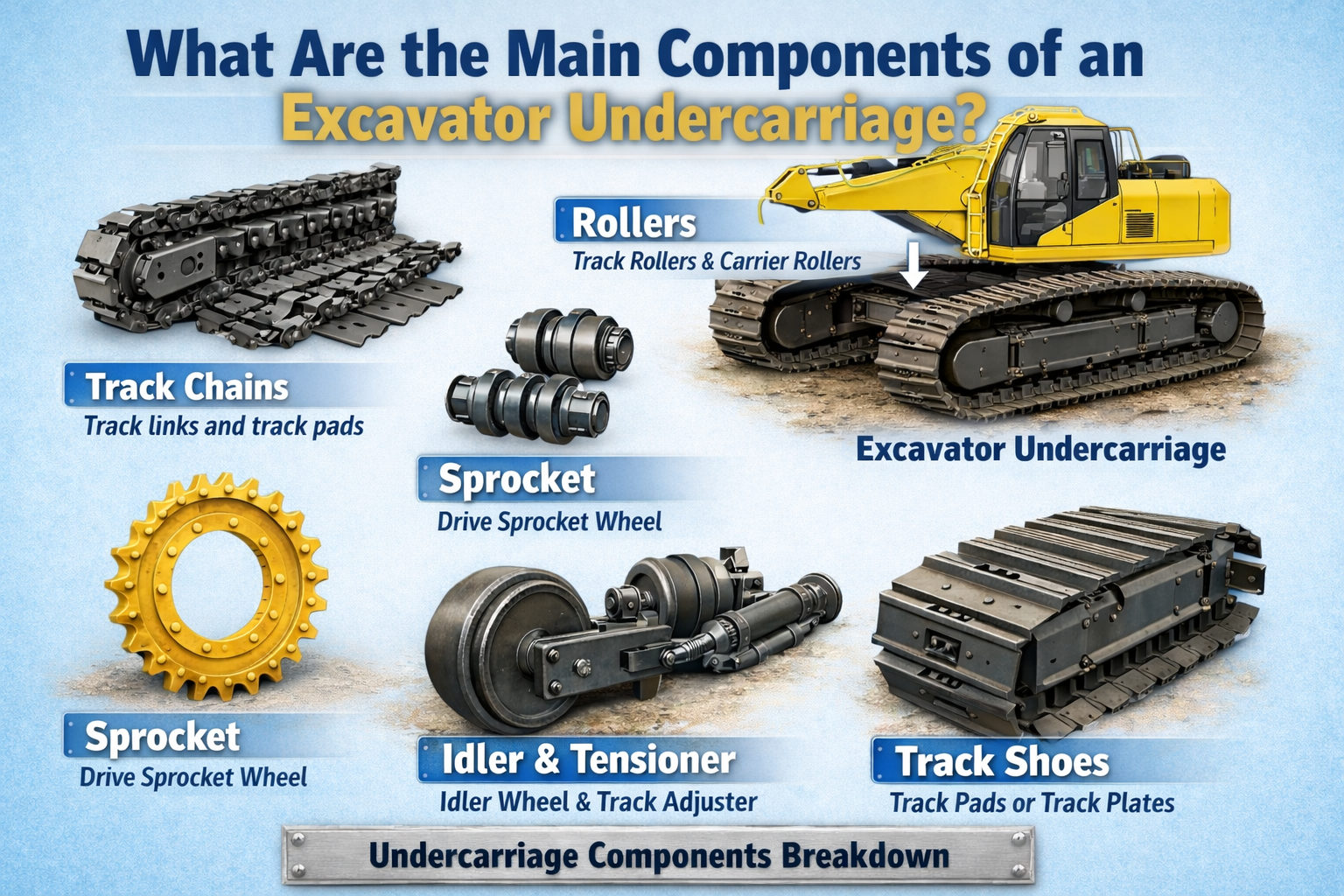 What Are the Main Components of an Excavator Undercarriage?
