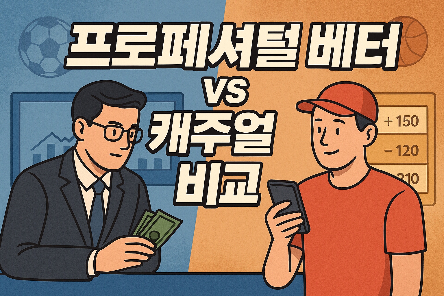 프로페셔널 베터 vs. 캐주얼 베터 비교