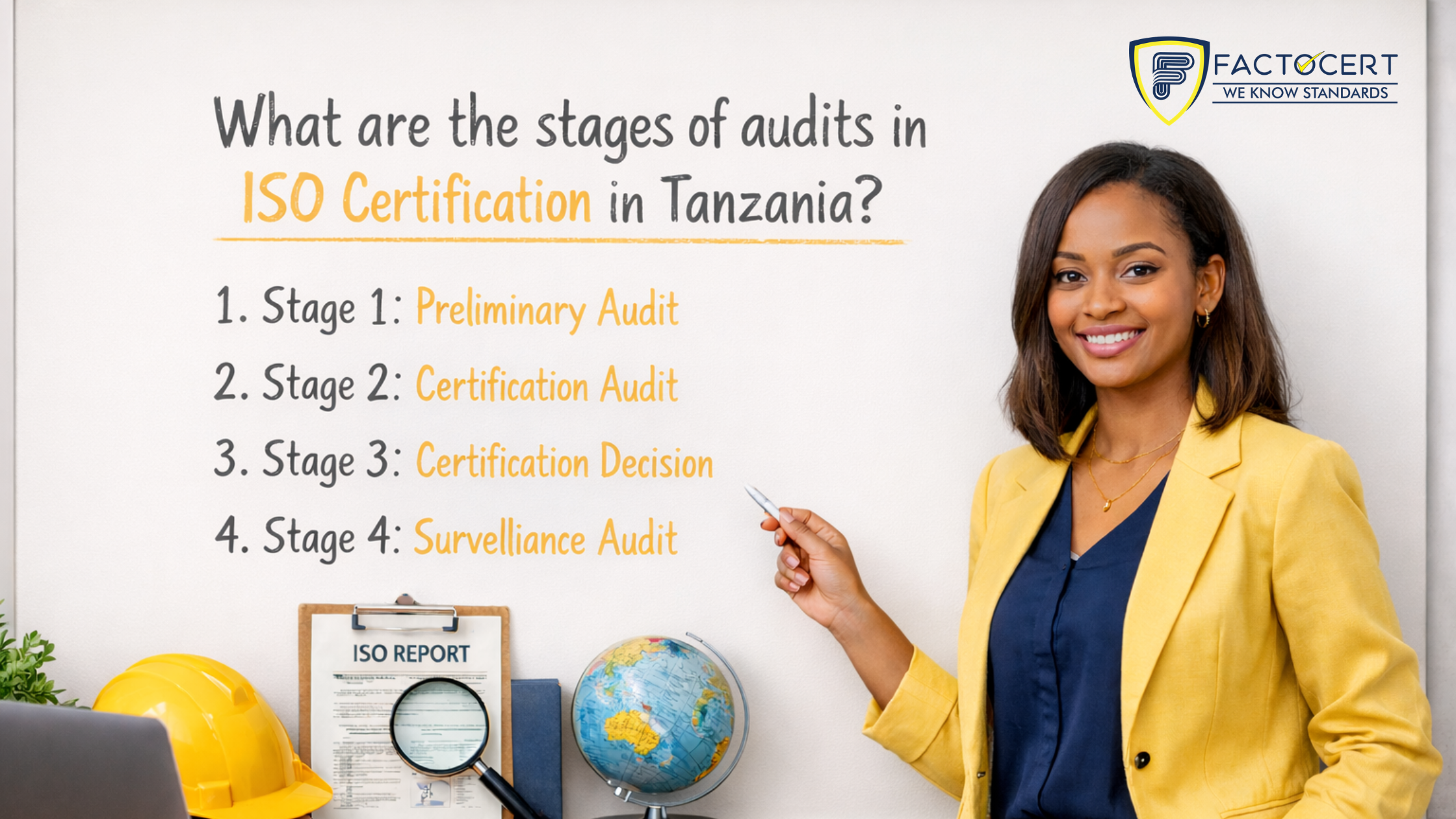 What are the stages of audits in ISO Certification in Tanzania?