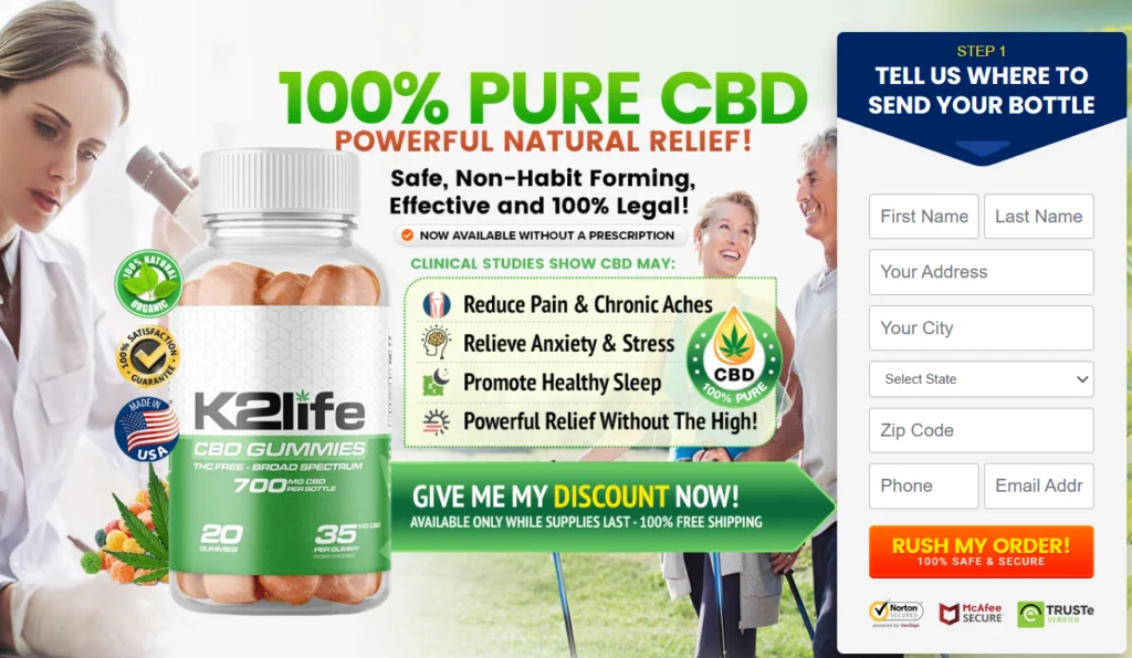K2 Life CBD Gummies, Benefits & Where to Buy