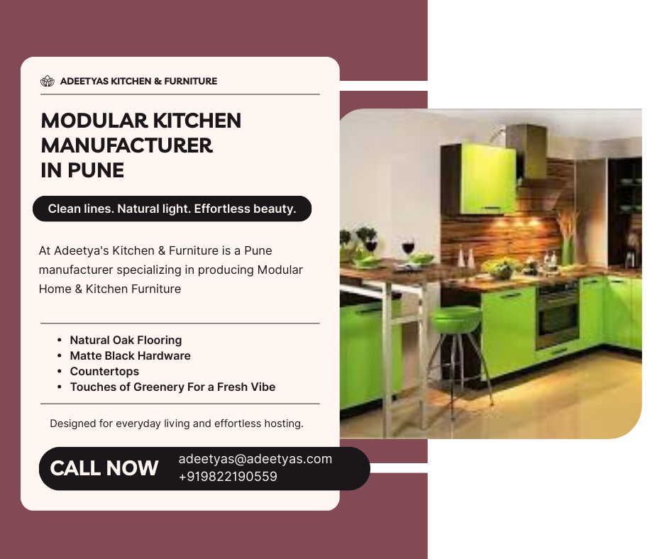 Modular Kitchen Manufacturer in Pune | Adeetya Kitchen & Furniture