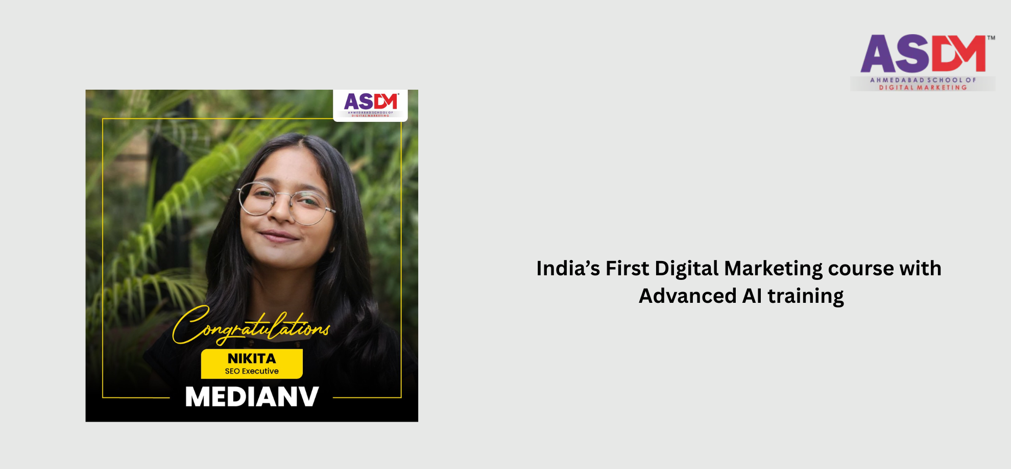 India's First Digital Marketing course with Advanced AI training