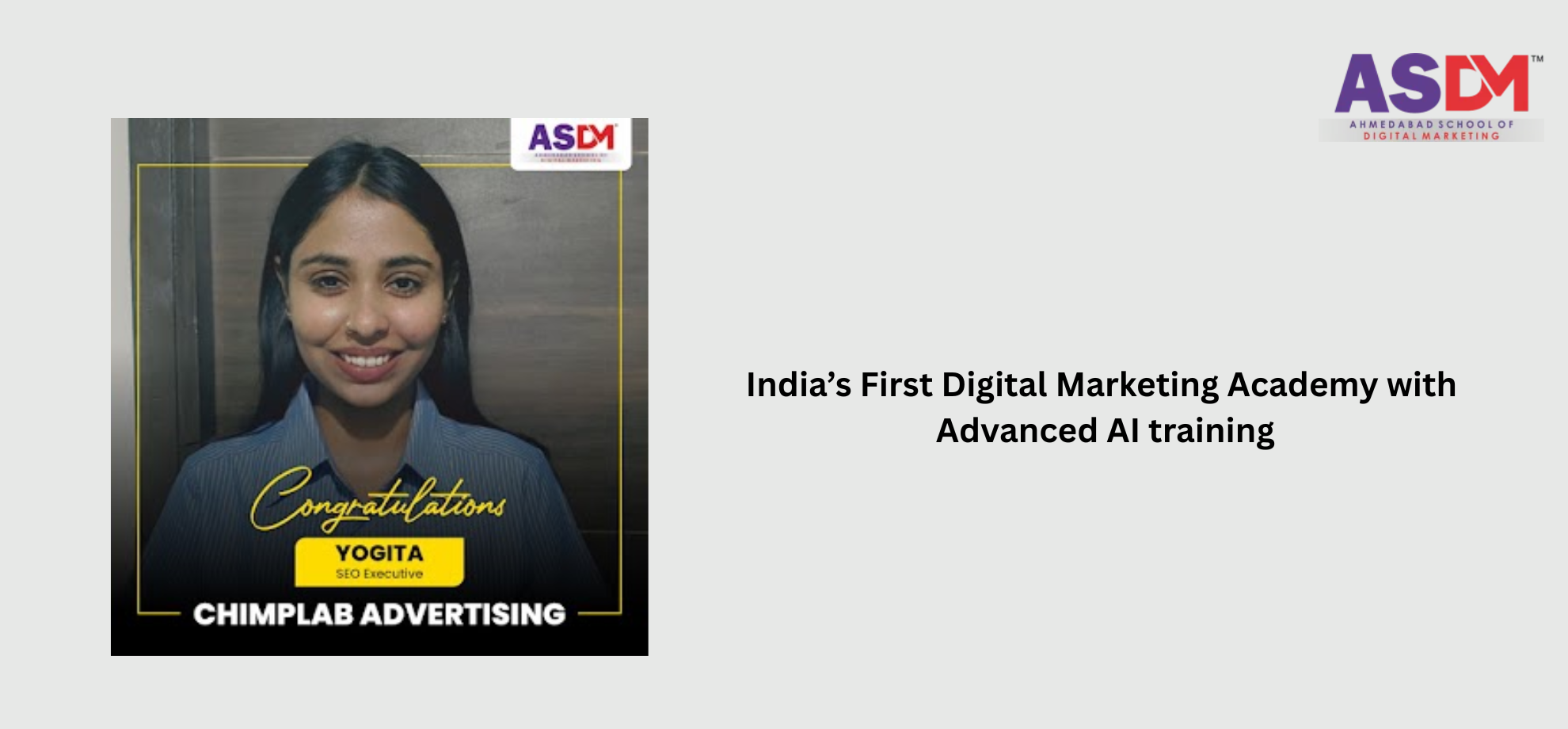 India’s First Digital Marketing Academy with Advanced AI training