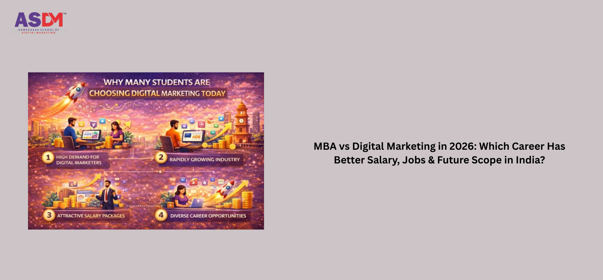 MBA vs Digital Marketing in 2026: Which Career Has Better Salary, Jobs & Future Scope in India?