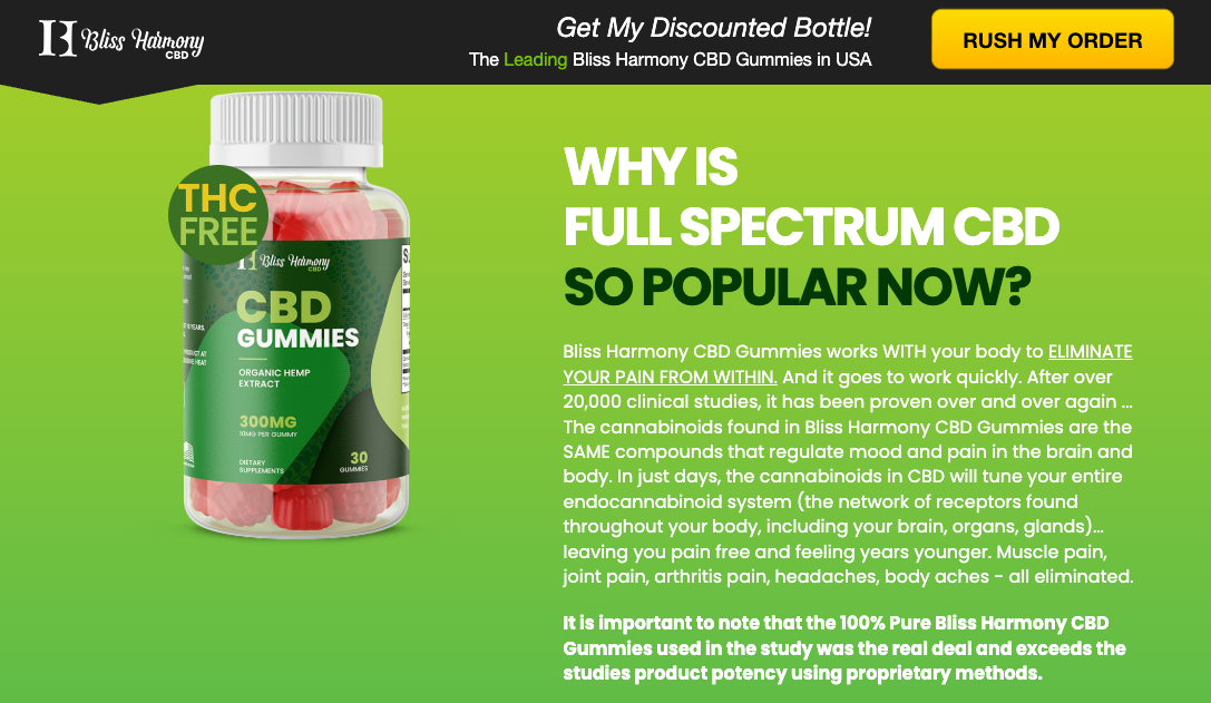 Bliss Harmony CBD Gummies Official Website | Natural CBD Wellness Formula