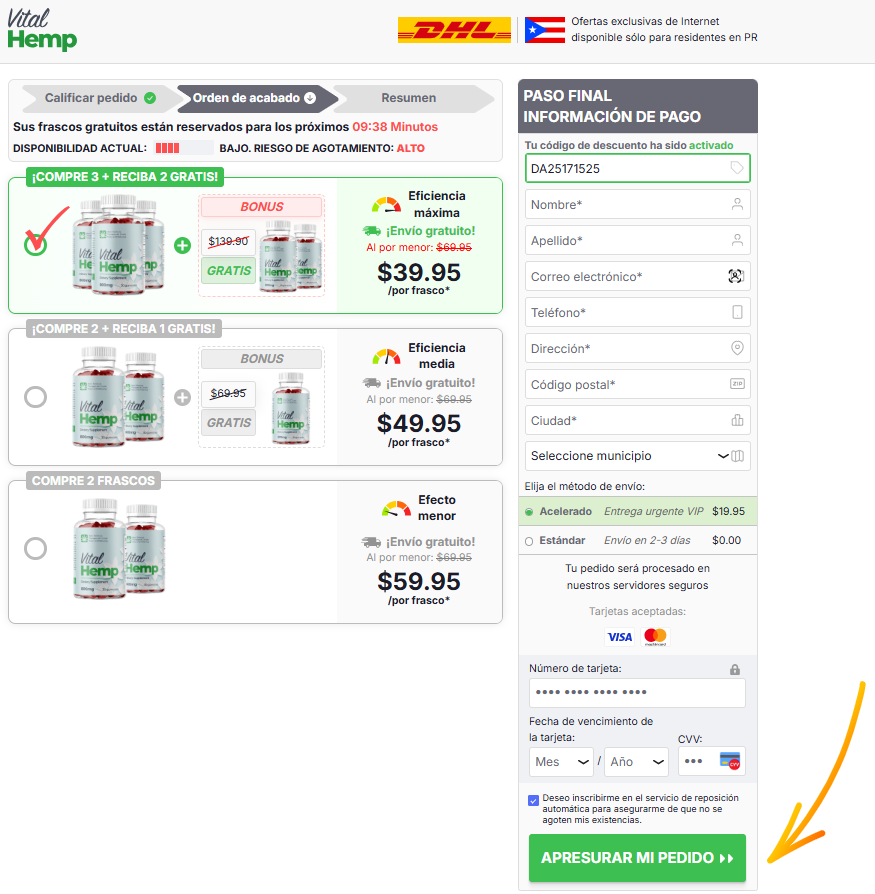 Vital Hemp Gummies Puerto Rico New Offer?