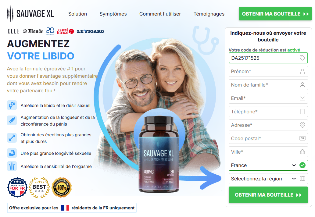 Sauvage XL Male Enhancement Capsules [FR, BE, LU, CH] Supplement?