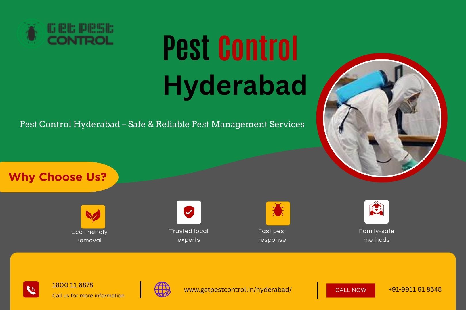 Pest Control Hyderabad – Safe & Reliable Pest Management Services