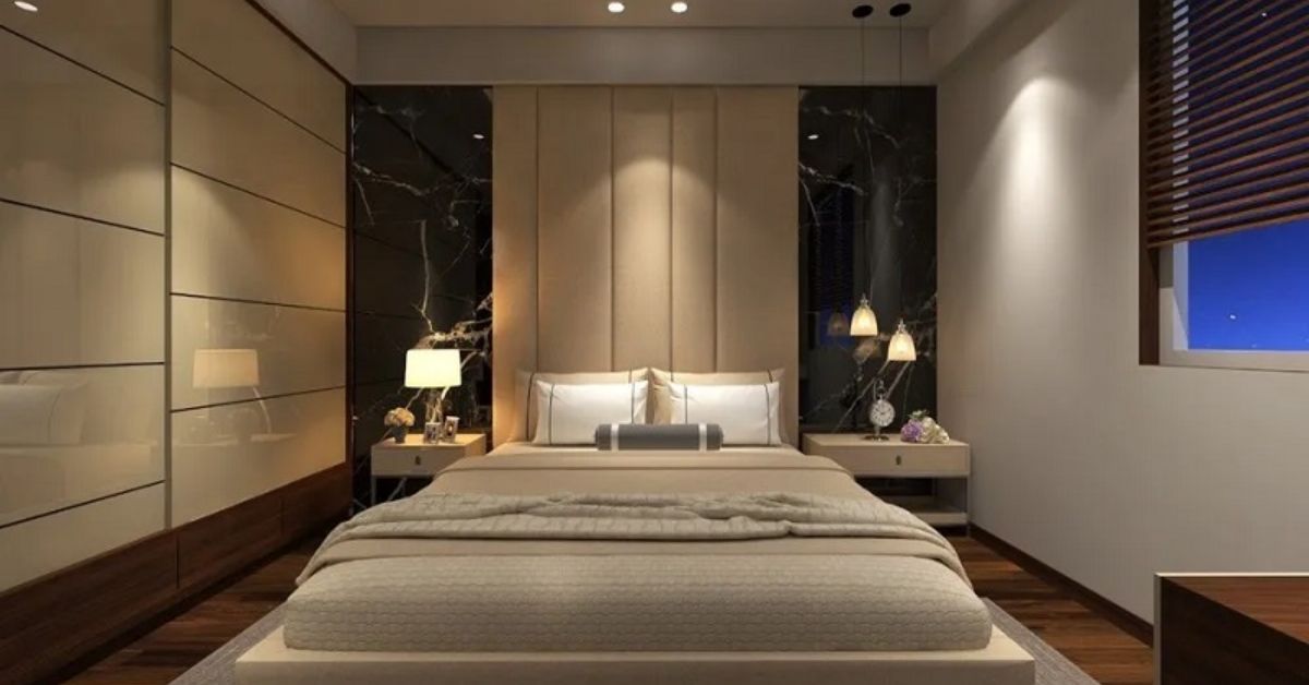 Modern Bedroom Interiors with Sleek Design and Cozy Comfort