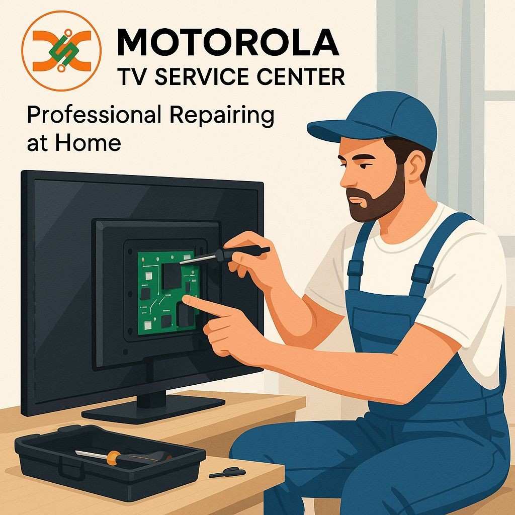 Can the Motorola TV Service Center fix damaged TV screens?