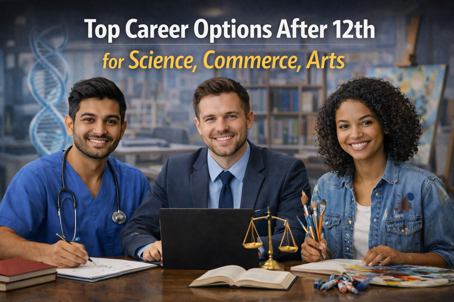 Top Career Options After 12th for Science, Commerce, Arts