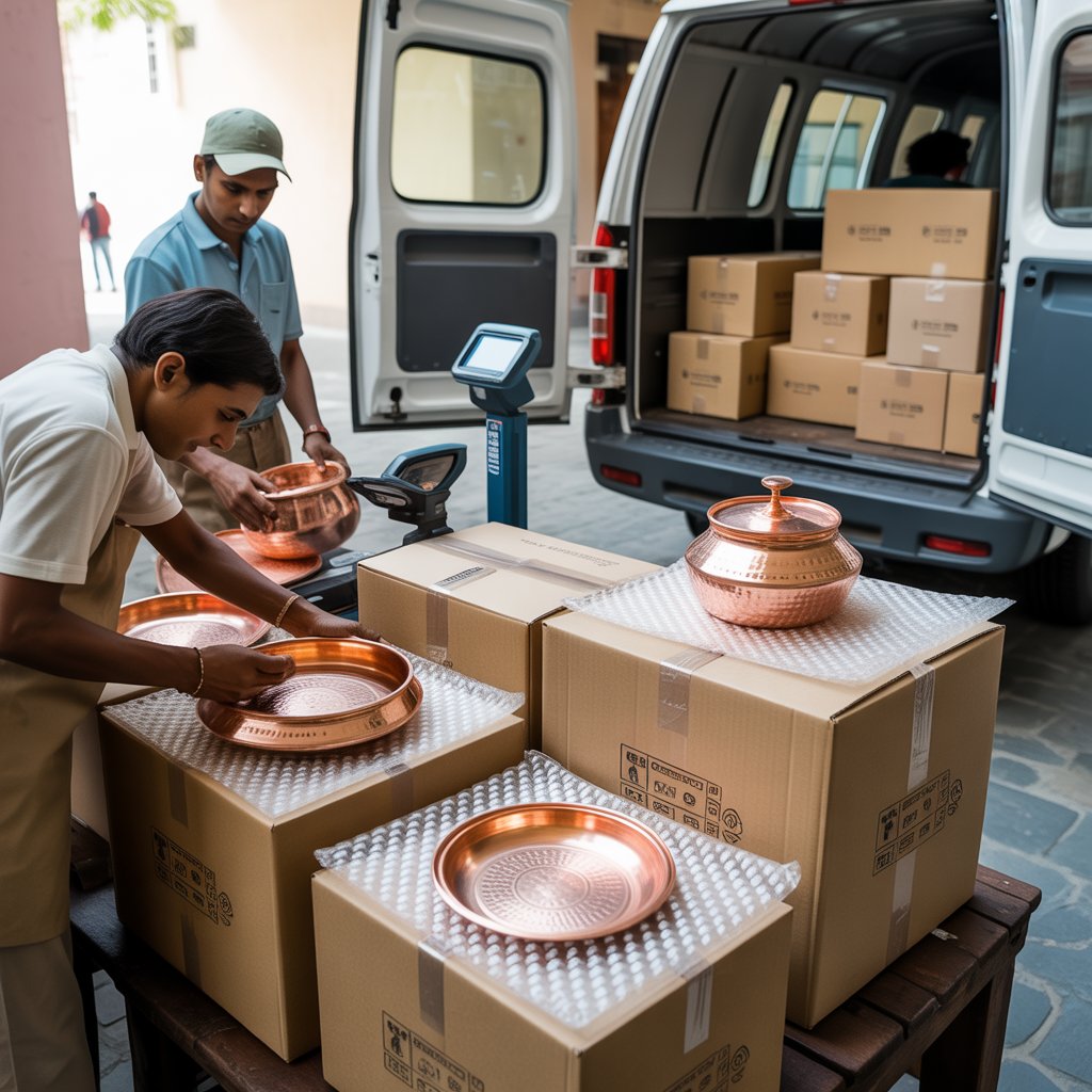 How to Ship Traditional Indian Copper Utensils from India to the UK Safely