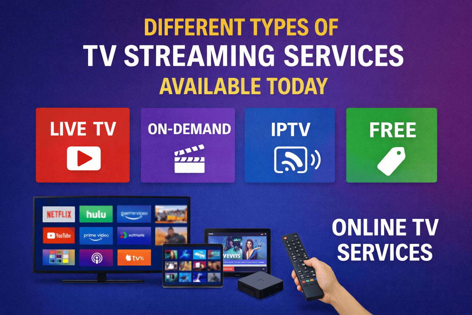 Different Types of TV Streaming Services Available Today