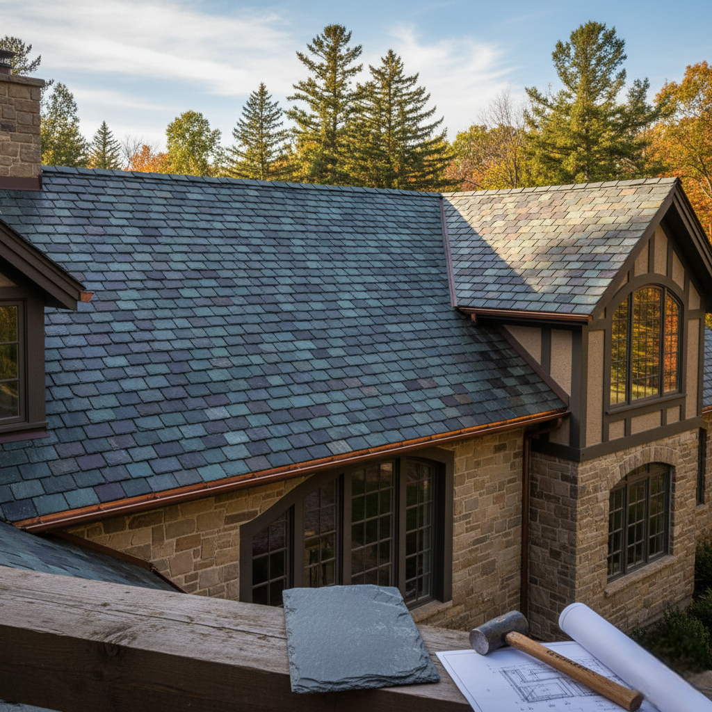 How a Twin Cities Slate Tile Roofing Contractor Elevates Your Home’s Durability and Style