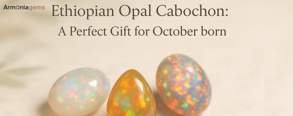 Ethiopian Opal Cabochon: A October birthstone Gift