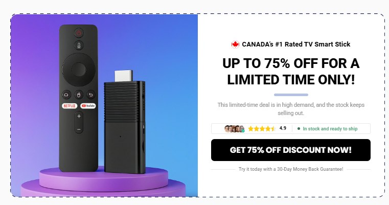 Flixy TV Smart Stick Canada: The Future of Entertainment at Your Fingertips!