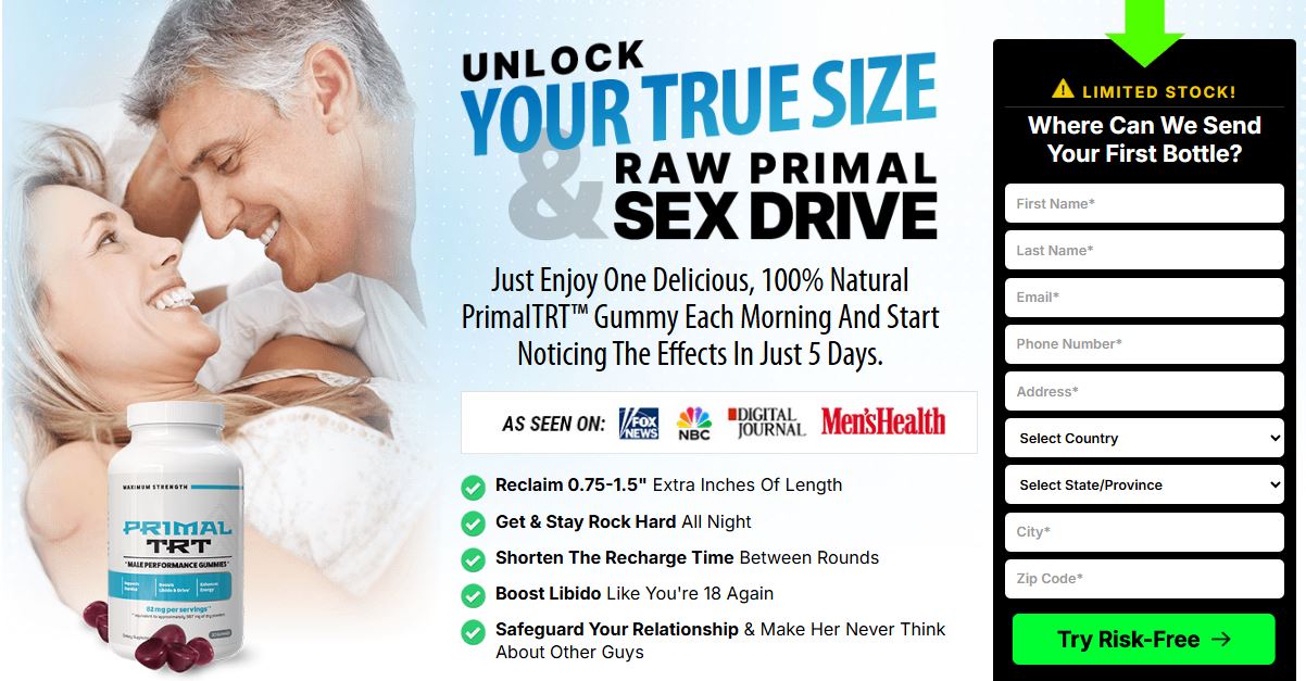  PrimalTRT ME Gummies  [TRUTH EXPOSED] Male Supplement With Good Ingredients, Side Effects and Where to Buy?