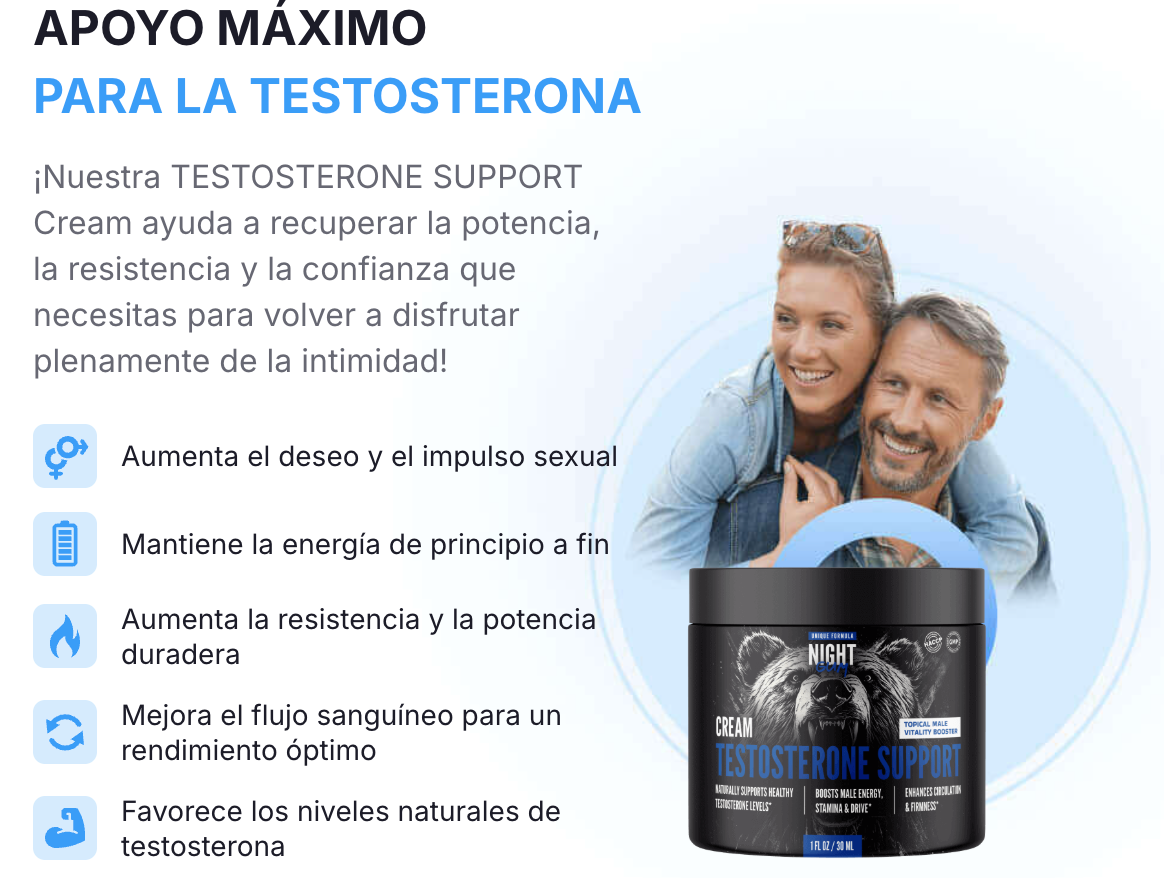 NightGum Crema de Soporte de Testosterona™ Peru: Formula de rapida absorcion
