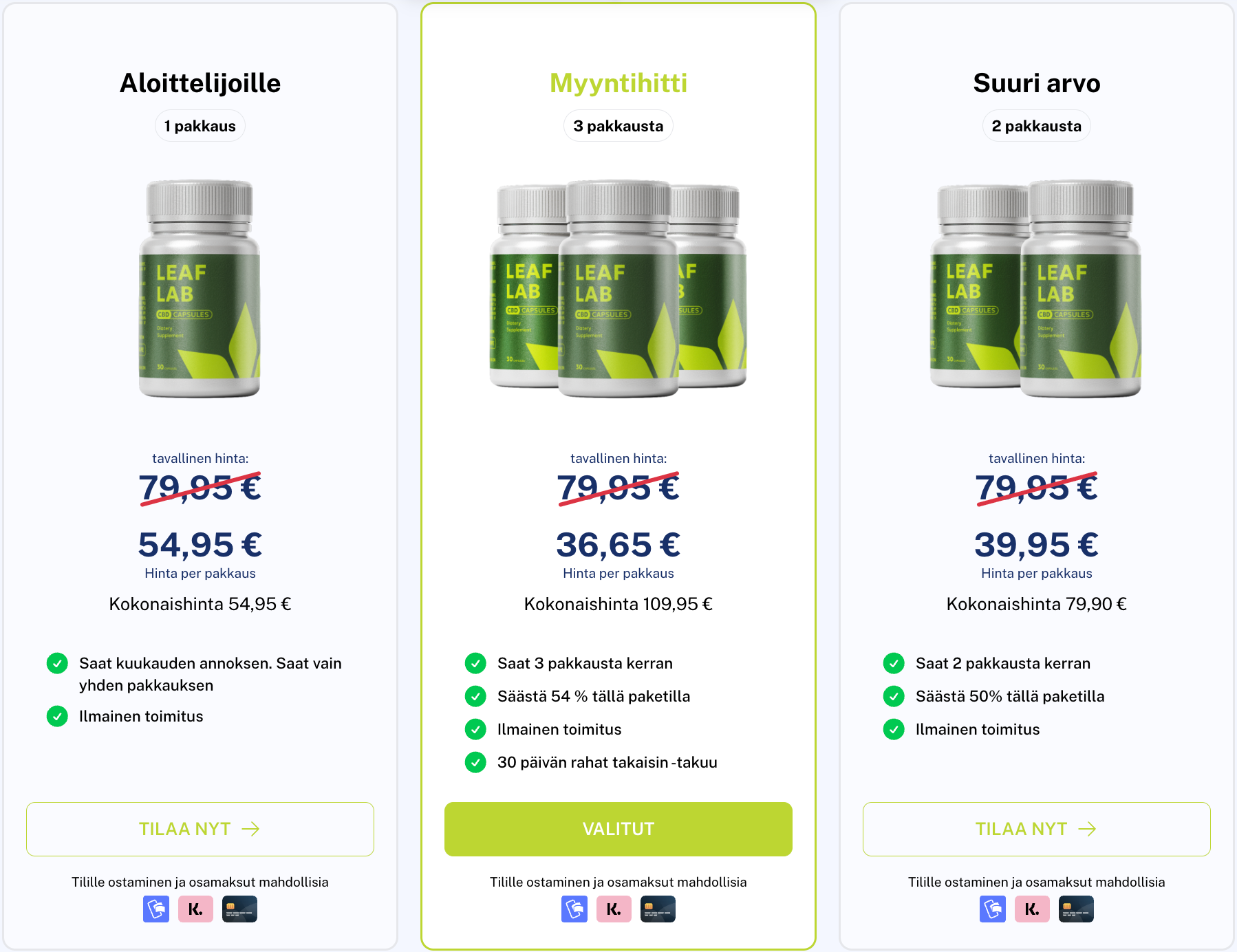 Leaf Lab CBD-kapselit™ Suomi: Luonnollista ja tieteellisesti tuettua helpotusta