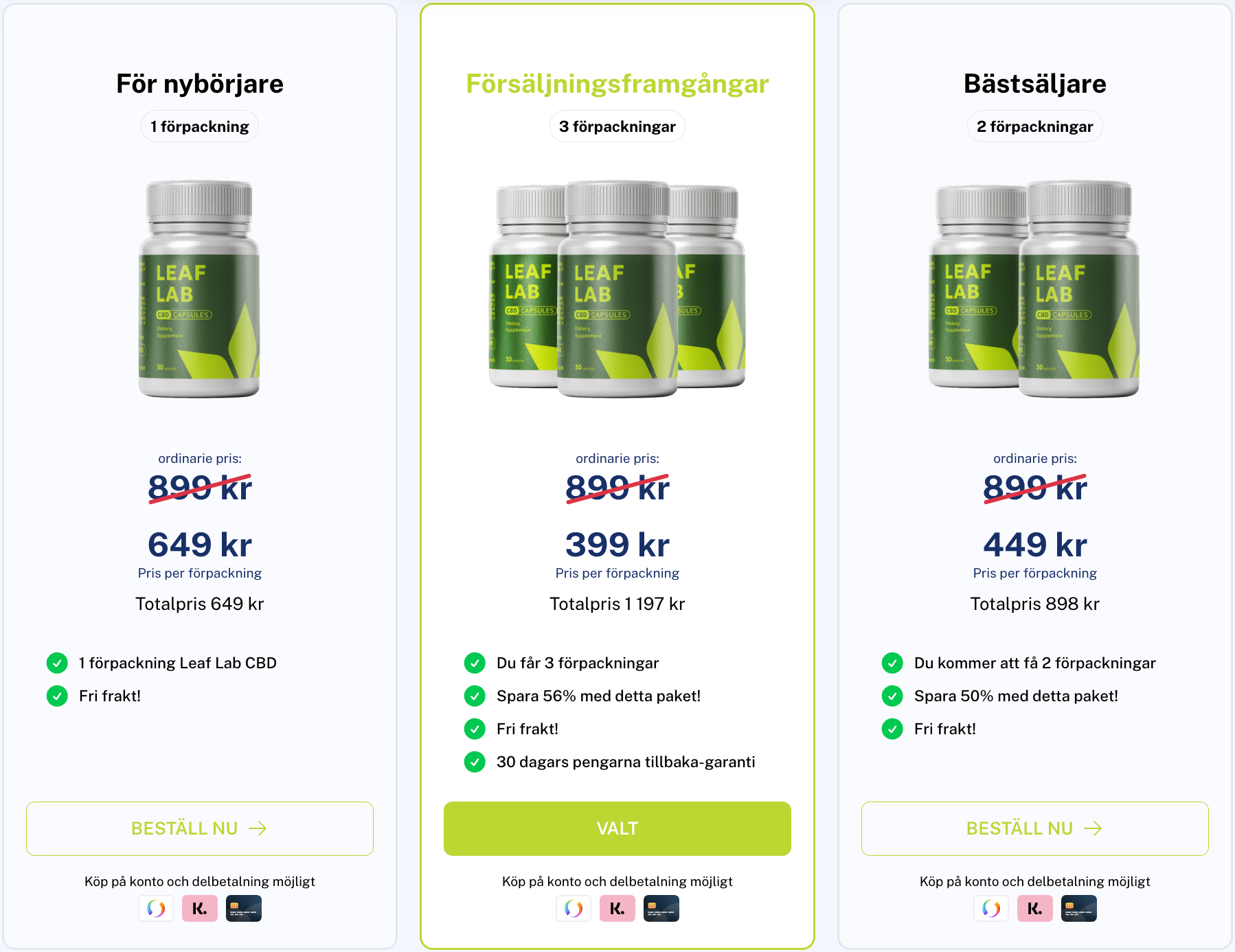 Leaf Lab CBD Capsules™ Sverige: Minskar angest, inflammation och stodjer immunhalsan