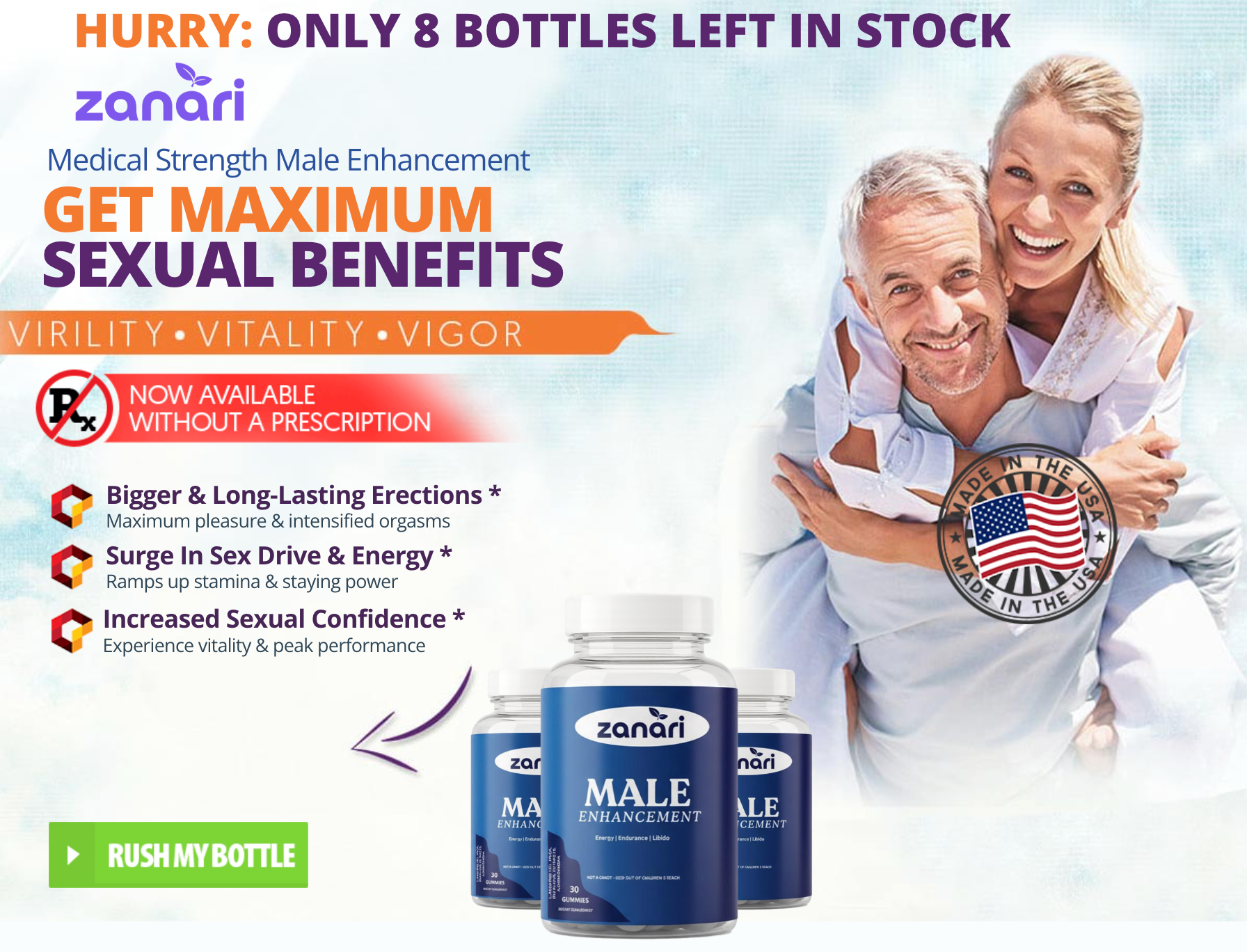 Zanari Male Enhancement Gummies Reviews US CA: The Best Remedy For Male Problems