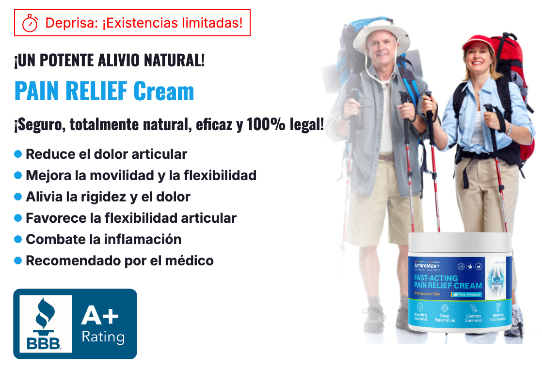 ArthroMax+ Cream™ Puerto Rico: Arnica y acido hialuronico para aliviar rapidamente el dolor articular.